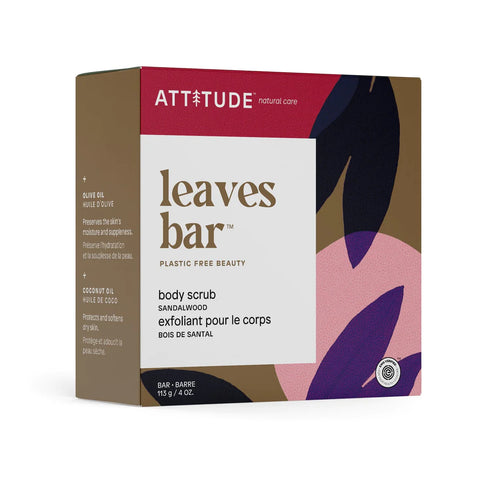 Attitude Body Scrub Soap Bar - Sandalwood