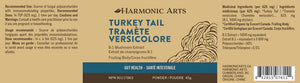 Harmonic Arts Organic Turkey Tail Concentrated Mushroom Powder (Trametes versicolor)