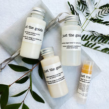 Load image into Gallery viewer, Just the Goods &quot;about face&quot; vegan skin care sample kit - just the goods handmade vegan crueltyfree nontoxic skincare
