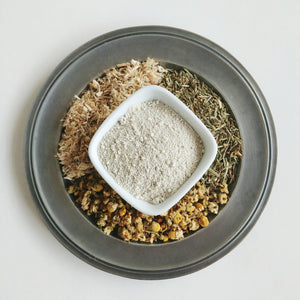 petal, leaf, root. by Just the Goods facial cleansing grains for normal/sensitive skin