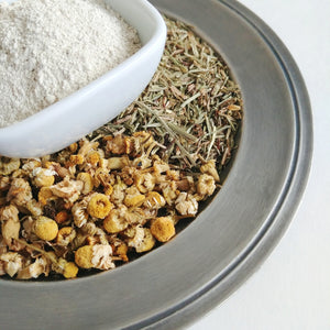 petal, leaf, root. by Just the Goods facial cleansing grains for normal/sensitive skin