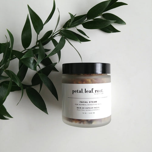 petal, leaf, root. by Just the Goods facial steam for normal/sensitive skin