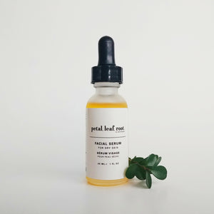 petal, leaf, root. by Just the Goods facial serum for dry skin