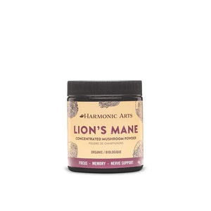 Harmonic Arts Organic Lion's Mane Mushroom (Hericium erinaceus) Dual Extracted Powder