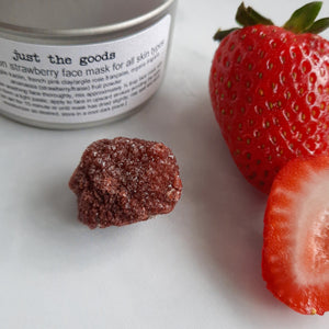 limited edition vegan strawberry face mask for all skin types with strawberry quartz gemstone