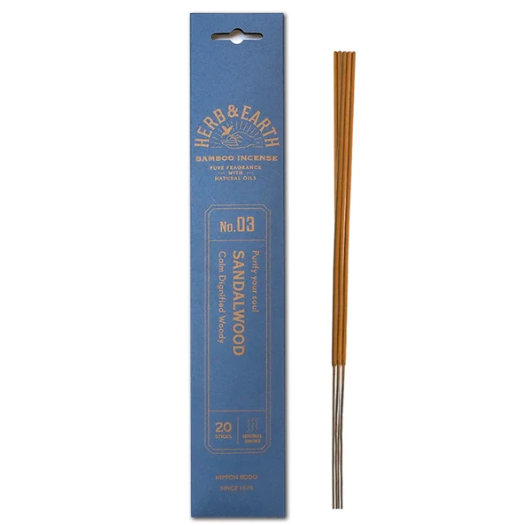 Herb & Earth Bamboo Incense - Sandalwood
