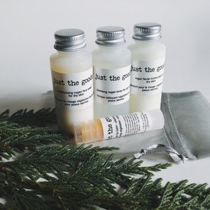 Just the Goods "about face" vegan skin care sample kit