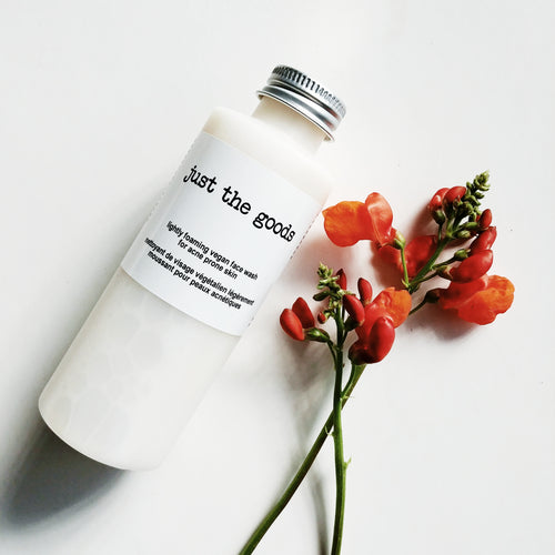 Just the Goods vegan face wash for acne prone skin