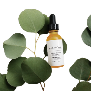 petal, leaf, root. by Just the Goods facial serum for normal/sensitive skin
